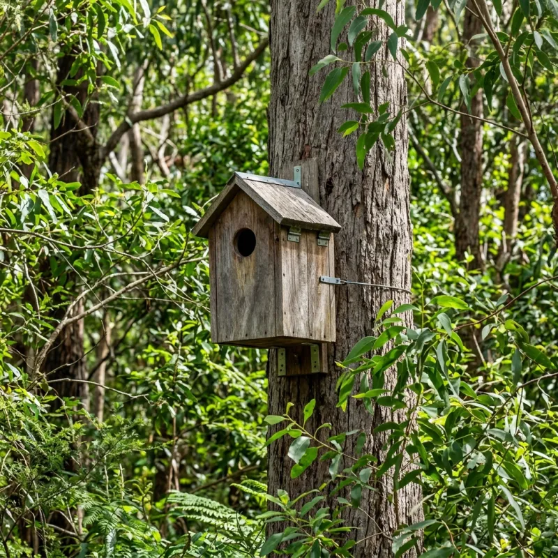 Animal nesting box installed as a humane alternative to a Lysterfield South roof cavity